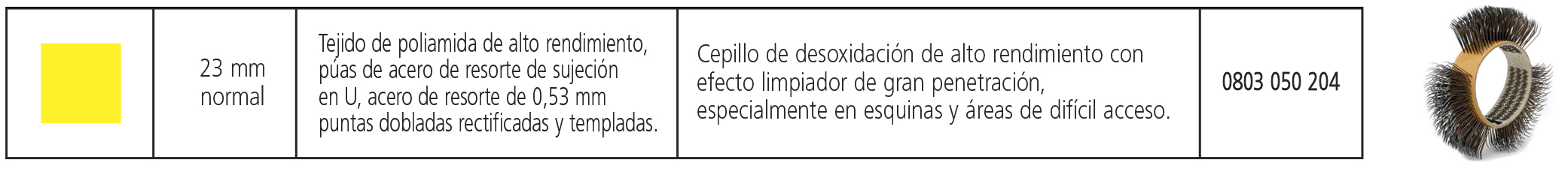 Cinta de cepillo medio Ref. 0803 050 204